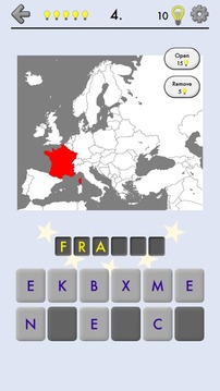 欧洲国家 - 关于欧洲所有国家，地图，旗帜和首都的测验游戏截图3