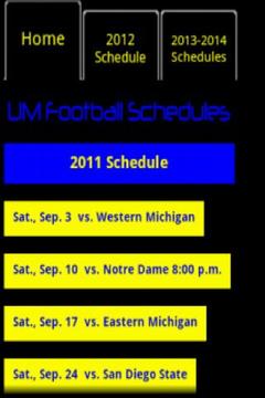 UM Football Schedule游戏截图2