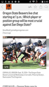 OregonLive: OSU Football News游戏截图1