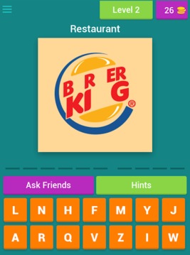 GUESS THE RESTAURANT LOGO游戏截图1