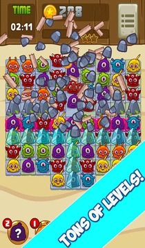 Funny Monsters- Fun Match 3游戏截图4