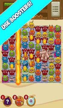 Funny Monsters- Fun Match 3游戏截图3