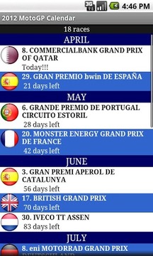 2014 MotoGP Calendar游戏截图1