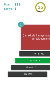 Çanakkale Savaşı Bilgi Yarışm.游戏截图5