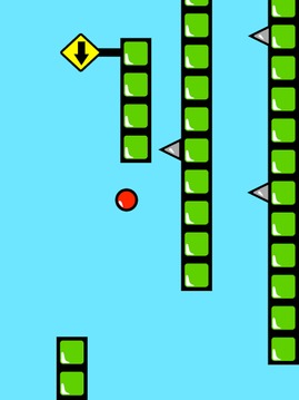 Red Bouncing Ball Spikes游戏截图1