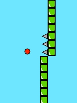 Red Bouncing Ball Spikes游戏截图2