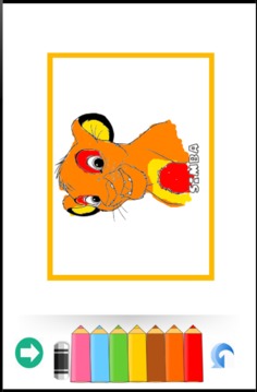 Coloring Simba Lion Game游戏截图2