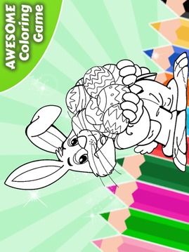 Easter Bunny Hop Coloring Game游戏截图1