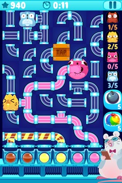 Ice Cream Cats - Pipes Puzzle游戏截图1