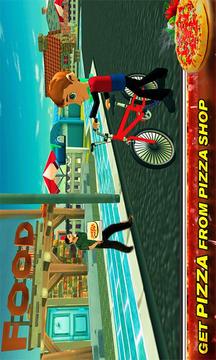 BMX Bicycle Pizza Delivery Boy游戏截图1