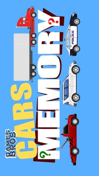 Cars Memory Matching for Kids游戏截图1