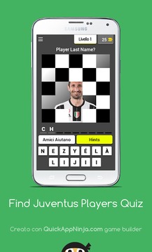 Find Juventus Players Quiz ⚽游戏截图1