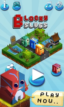 Subway Slugs Blocky Surf Dash游戏截图1