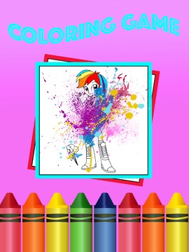 Coloring Equestrian Girl Game游戏截图1