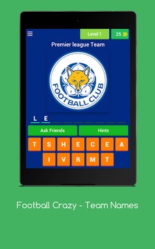 Football Crazy - Team Names游戏截图4