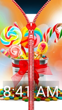 Candy Zipper Lock Screen Prank游戏截图4