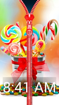 Candy Zipper Lock Screen Prank游戏截图3