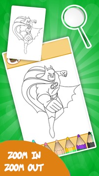 Super Hero Coloring Books游戏截图3