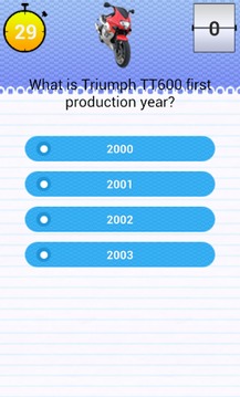 Quiz for Triumph TT600 Fans游戏截图3