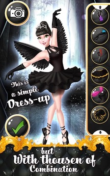 Black Swan Ballerina Dress Up游戏截图2