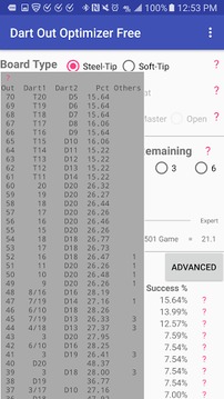 Dart Out Optimizer Free游戏截图5