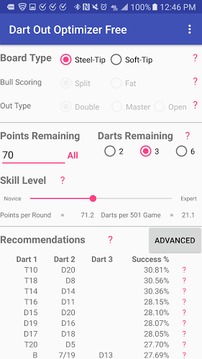 Dart Out Optimizer Free游戏截图1