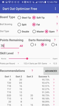 Dart Out Optimizer Free游戏截图2