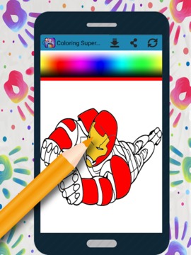 Coloring book for Superheroes游戏截图4