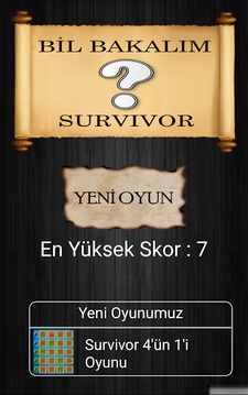 Survivor Bil Bakalım Oyunu游戏截图1