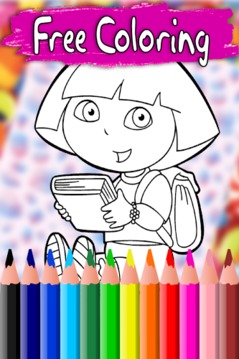 Coloring Book For Dora游戏截图3