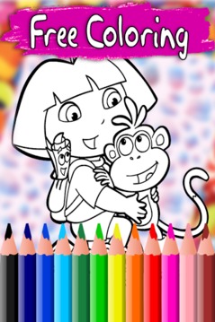 Coloring Book For Dora游戏截图4