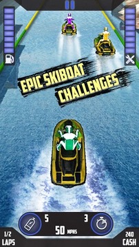 Hydro Race - Ski Boat Rider游戏截图1