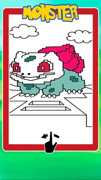 Kids Coloring Game PokeMonster游戏截图1