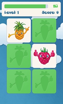 Fruits & Vegetables Nemory Game游戏截图2