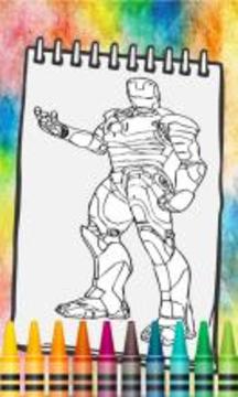Super Iron Man Coloring Book游戏截图3