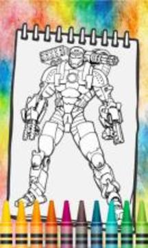 Super Iron Man Coloring Book游戏截图4