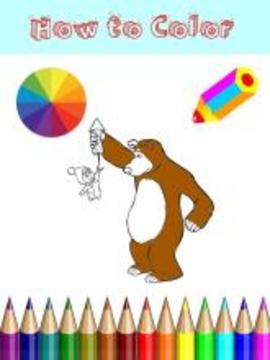 Learn Masha & Bear Coloring游戏截图4
