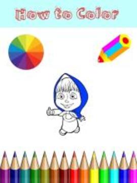 Learn Masha & Bear Coloring游戏截图3