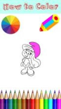 How To Coloring Smurfs游戏截图1