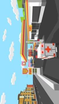 Ambulance Blocky游戏截图2