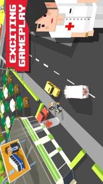 Ambulance Blocky游戏截图1