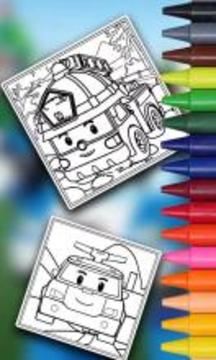 Book Art Robocar Coloring游戏截图3