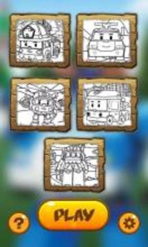 Book Art Robocar Coloring游戏截图2