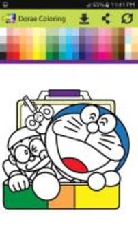 Dorae Cat Coloring Book Games游戏截图1