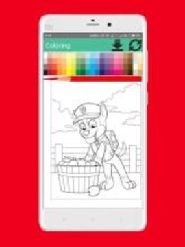 Coloring Paw Books Patrol游戏截图2