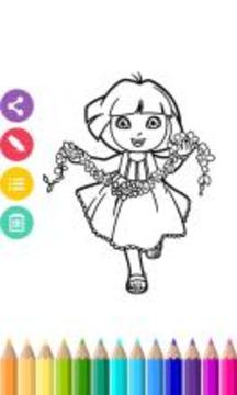 Princess Coloring Book - dora游戏截图3