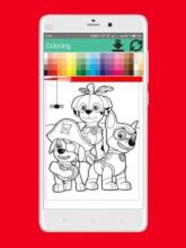 Coloring Paw Books Patrol游戏截图1