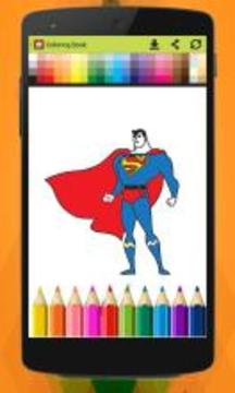 Top Super Hero Coloring Book游戏截图3