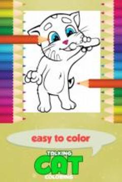 Talking Cat Coloring Game游戏截图1