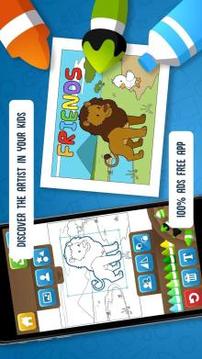 Hellokids Animal Coloring Time游戏截图2